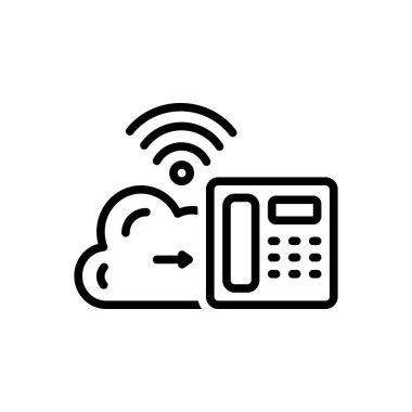 Telefon için siyah çizgi simgesi 