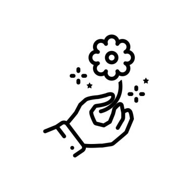 Dilek için siyah çizgi simgesi 