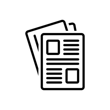 Yayın için siyah çizgi simgesi 