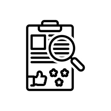 Değerlendirme için siyah çizgi simgesi 