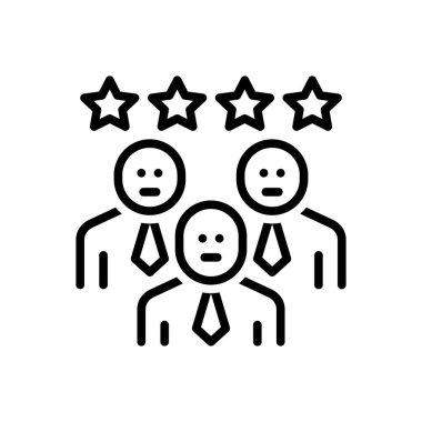 Uzmanlar için siyah çizgi simgesi 