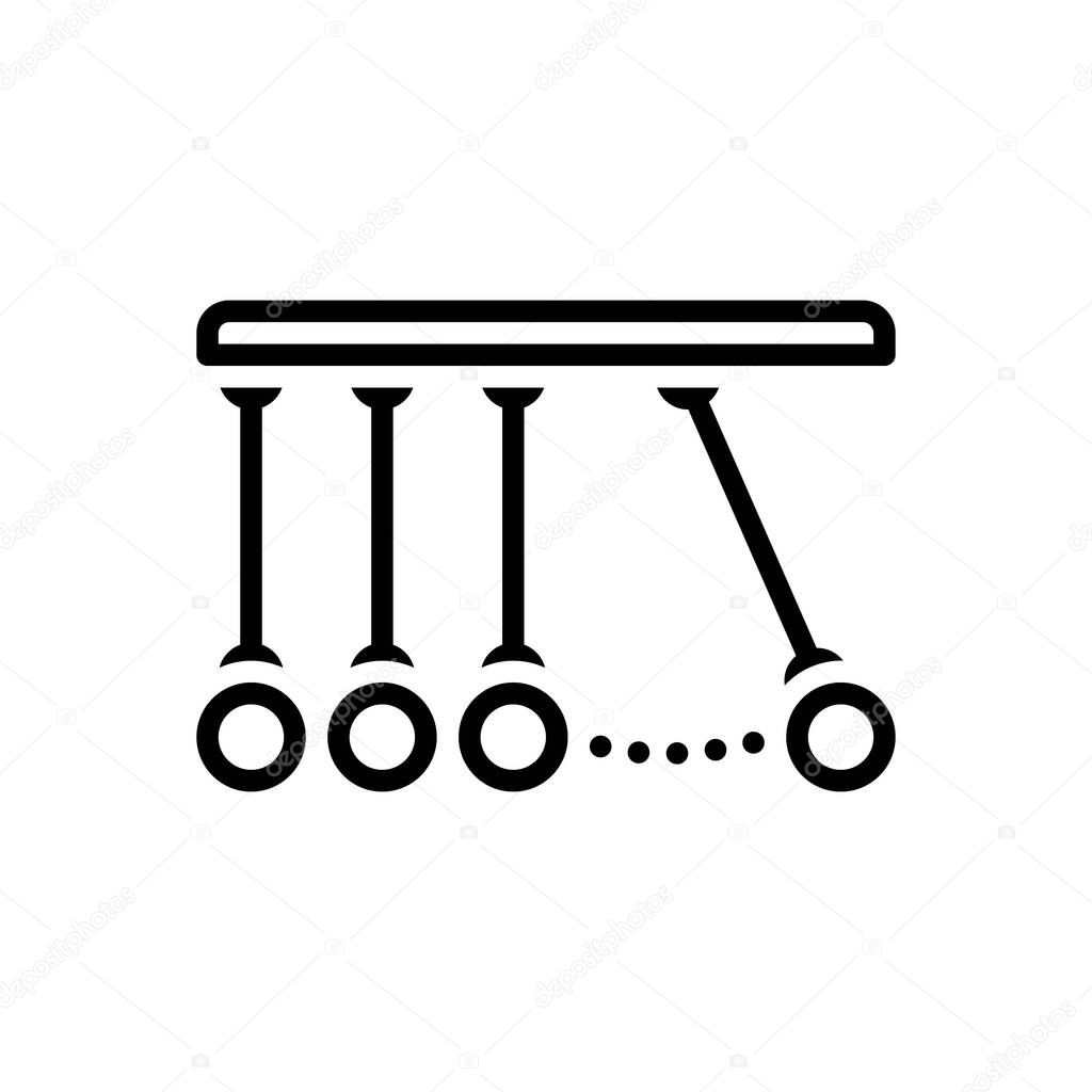 Black line icon for continues