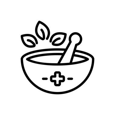 Bitkisel için siyah çizgi simgesi 