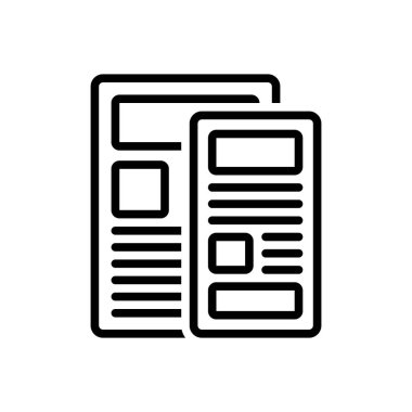 Şablon için siyah çizgi simgesi 