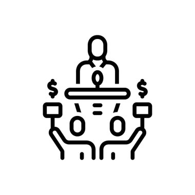 Açık artırmalar için siyah satır simgesi 