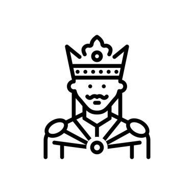 Prens için siyah çizgi simgesi 