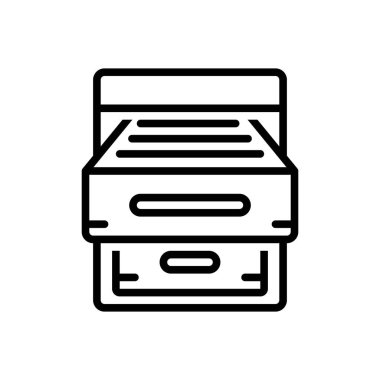 Arşiv için siyah çizgi simgesi 