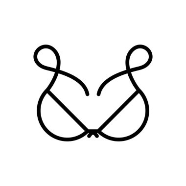 İç çamaşırı için siyah çizgi simgesi 