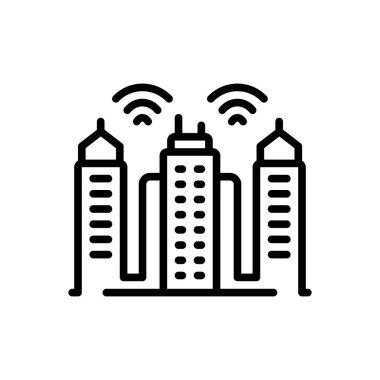 Akıllı için siyah çizgi simgesi 