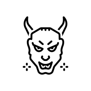 Kötülük için siyah çizgi simgesi 