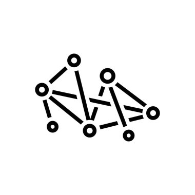 Ağ için siyah çizgi simgesi 