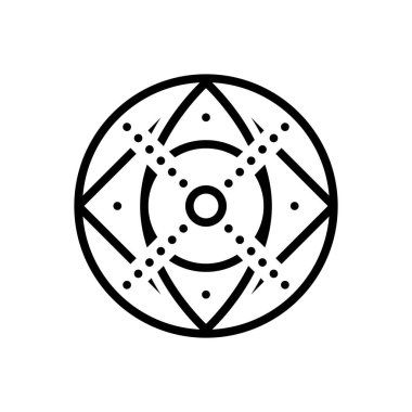 Kutsal için siyah çizgi simgesi 