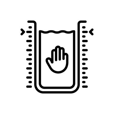 Sınır için siyah çizgi simgesi 