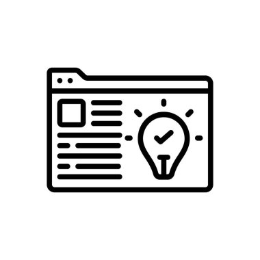 Konsept için siyah çizgi simgesi 