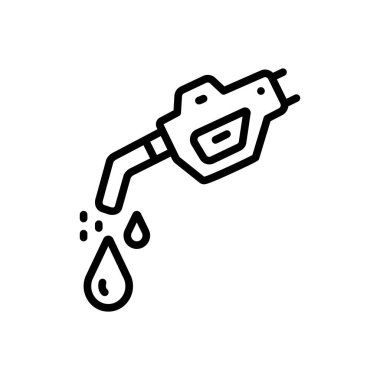 Benzin için siyah çizgi simgesi 