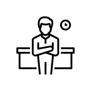 Erkekler için siyah çizgi simgesi 