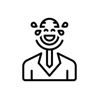 Komedi için siyah çizgi simgesi 