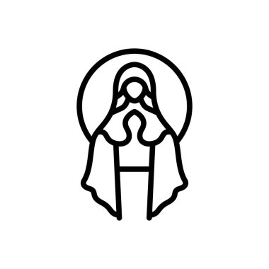 Mary için siyah çizgi simgesi 