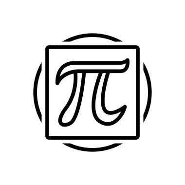 Yunan harfi için siyah çizgi simgesi