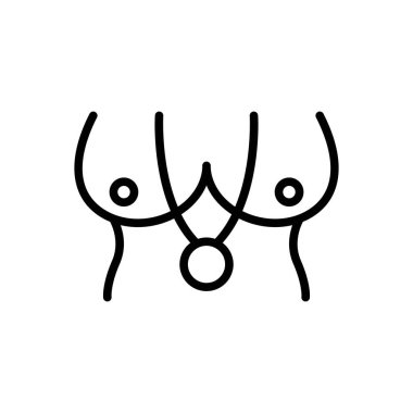 Black line icon for tits 