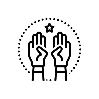 Dahil olmak için siyah çizgi simgesi