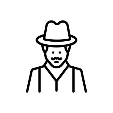 Asyalı için siyah çizgi simgesi 