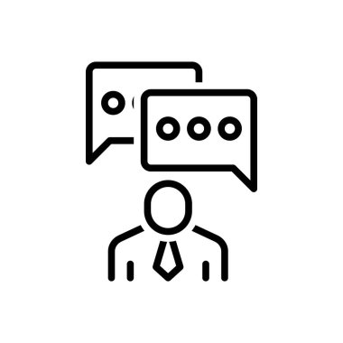 Orta seviye için siyah çizgi simgesi 