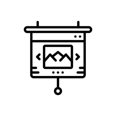 Slayt gösterisi için siyah çizgi simgesi 