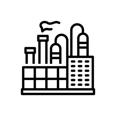 Sanayi siyah çizgi simgesini 