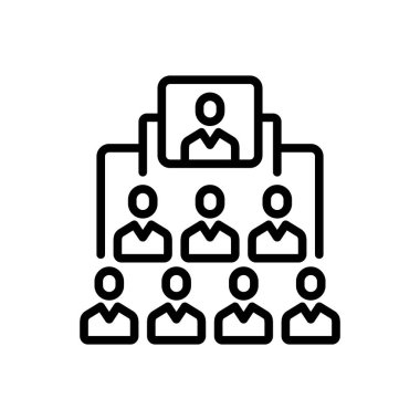 Örgütler için siyah çizgi simgesi 