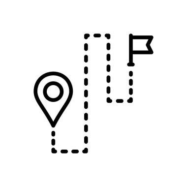 Hedef için siyah çizgi simgesi 