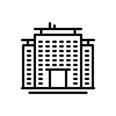 Şirketler için siyah çizgi simgesi 