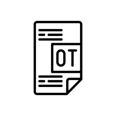 Harf için siyah çizgi simgesi