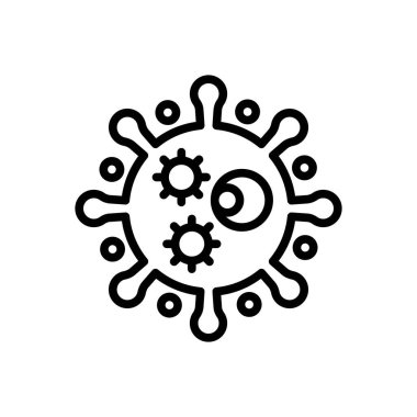 Siyah çizgi simgesi için virüs 