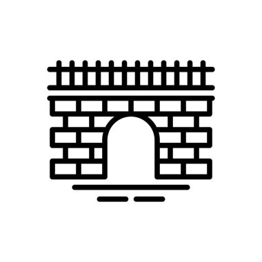 Kanal için siyah çizgi simgesi 