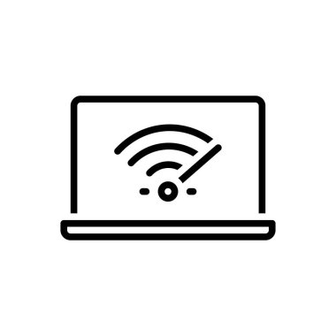 Daha hızlı için siyah çizgi simgesi