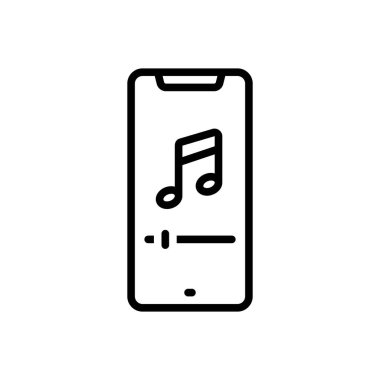 Şarkı için siyah çizgi simgesi 