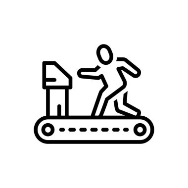 Fiziksel olarak siyah çizgi simgesi 