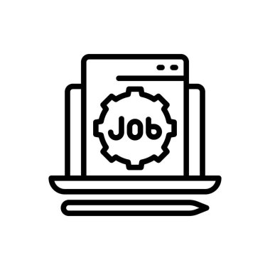 İş için siyah çizgi simgesi 