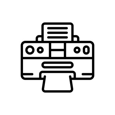 Yazıcı siyah çizgi simgesini 