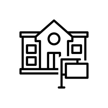 Kiralama için siyah çizgi simgesi 