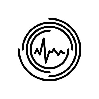 Ritim için siyah çizgi simgesi 