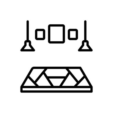 Zemin için siyah çizgi simgesi 