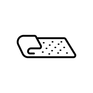 Saten için siyah çizgi simgesi 