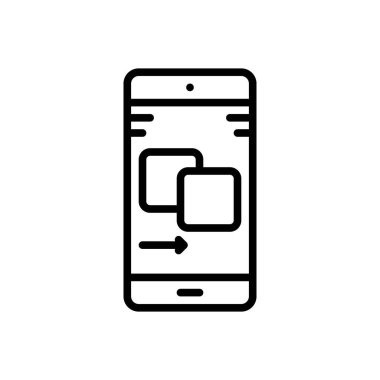 Klon için siyah çizgi simgesi 