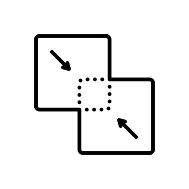 Katılmak için siyah çizgi simgesi 