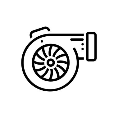 Turbo için siyah çizgi simgesi 