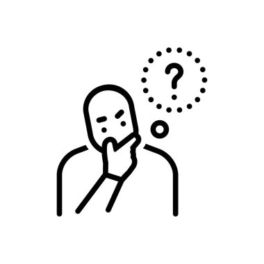 Merak için siyah çizgi simgesi 