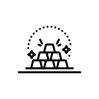 Altın için siyah çizgi simgesi 