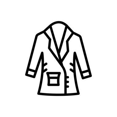 Palto için siyah çizgi simgesi 